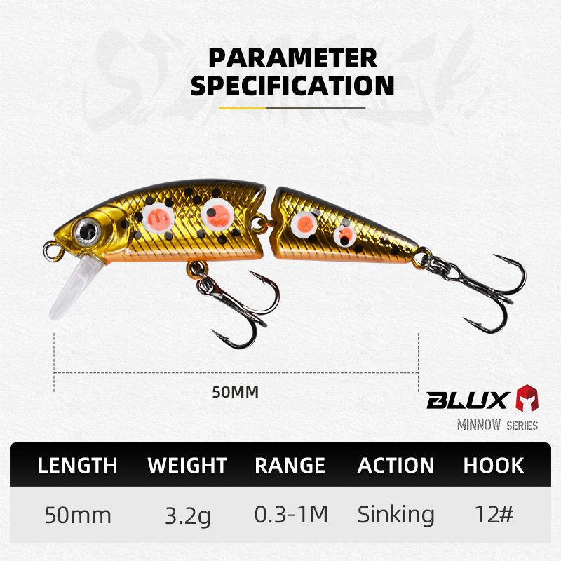 BLUX DR. Minnow Joint 50S Swim - Fishing Lure Spoon reseña y precio
