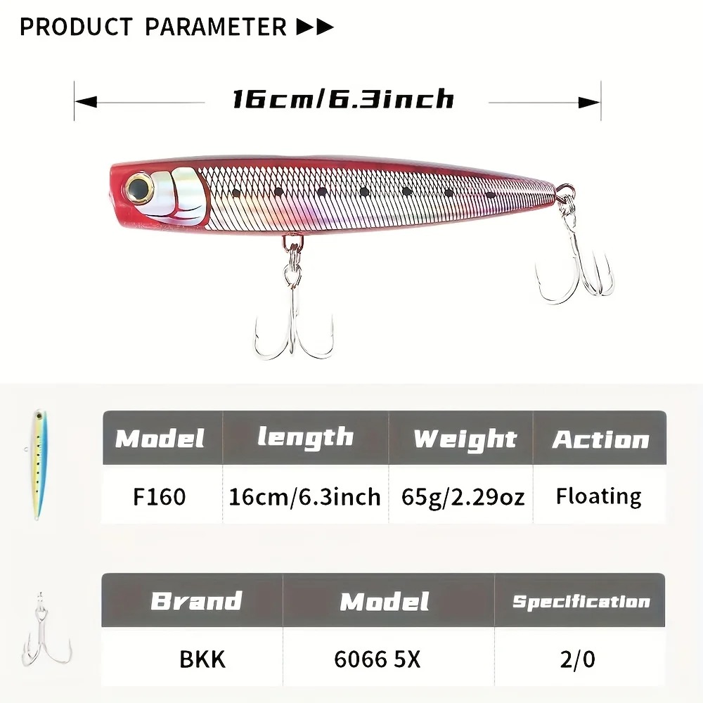1 señuelo de pesca ABS de gran - Fishing Lure Popper reseña y precio